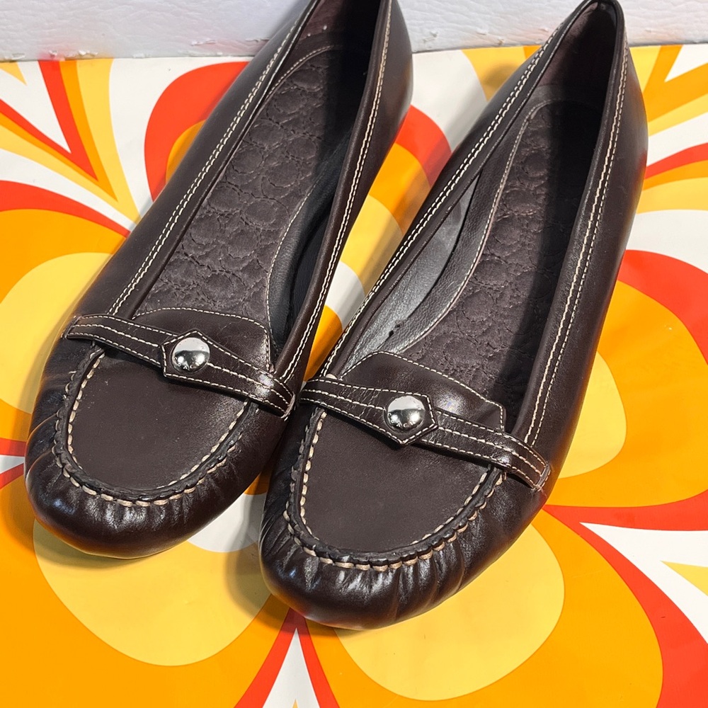 Coach Virginia Brown Loafers Flats Size 10